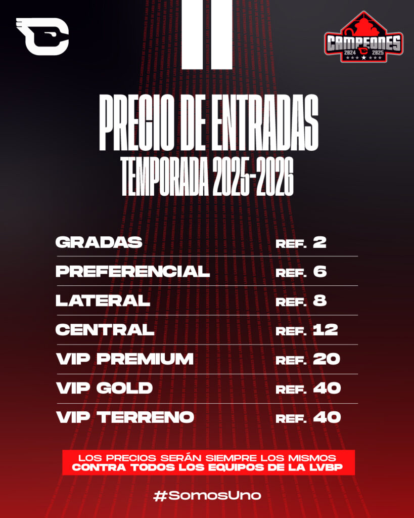 precio entradas - Cardenales de Lara B.B.C